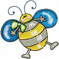 Bees Embroidery Design 11
